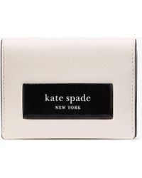 Kate Spade - Label Card Case Trifold Wallet - Lyst