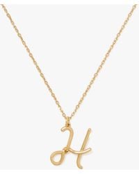Kate Spade - Initial Script H Pendant - Lyst