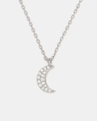 Kate Spade - Kate Spade You'Re A Gem Pave Moon Pendant Necklace - Lyst