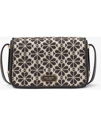 Kate Spade - Spade Flower Jacquard Small Flap Crossbody - Lyst