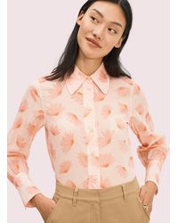 Kate Spade Falling Flower Bluse Aus Voile - Pink