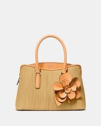 Kate Spade - Kate Spade Thompson Street Straw Small Satchel Bag With Charm - Lyst