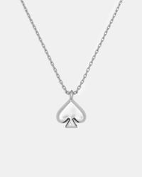 Kate Spade - Kate Spade Everyday Spade Metal Mini Pendant Necklace - Lyst