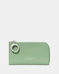 Kate Spade - Halo Fine Grain Leather Small Slim Bifold Wallet - Lyst