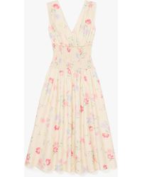 Kate Spade - Whimsical Garden Smocked Midi Dress - Lyst