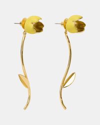 Kate Spade - Golden Bloom Floral Statement Earrings - Lyst
