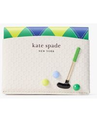 Kate Spade - Tee Time Leather Card Case - Lyst