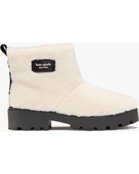Kate Spade - Puff-Stiefeletten Aus Kunstfell Zum Hineinschlüpfen - Lyst