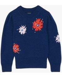 Kate Spade - Floral Embellished Sweater - Lyst