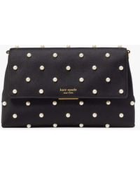Kate Spade - Grace Pearl Embellished Satin Clutch - Lyst