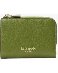 Kate Spade - Ava Colorblocked Pebbled Leather Zip Bifold Wallet - Lyst
