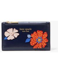 Kate Spade - Dottie Bloom Flower Applique Small Slim Bifold Wallet - Lyst