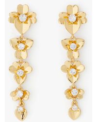 Kate Spade - Precious Pansy Linear Earrings - Lyst