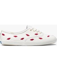 keds x kate spade new york ace lips hearts sneakers