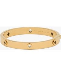 Kate Spade - Spot The Spade Studded Hinged Bangle - Lyst