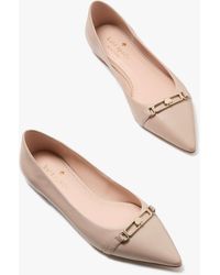 Kate Spade - Hallie Flache Schuhe Aus Glattem Leder - Lyst