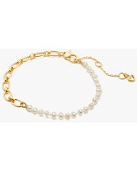 Kate Spade - One In A Million Chain & Pearl Line Bracelet - Lyst