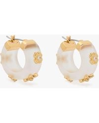 Kate Spade - Kate Spade Heritage Bloom Small Hoop Earring - Lyst