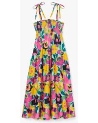 Kate Spade - Orchid Bloom Smocked Dress - Lyst