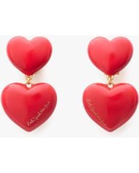 Kate Spade - Heart You Double Drop Earrings - Lyst