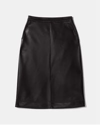 Kate Spade - Faux Nappa Midi Skirt - Lyst
