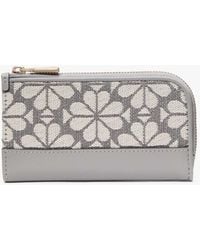 Kate Spade - Devin Spade Flower Jacquard Bifold Wallet - Lyst