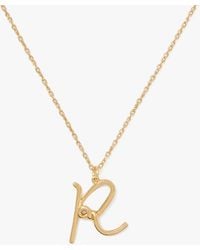 Kate Spade - Initial Script R Pendant - Lyst