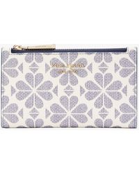 Kate Spade Synthetic Spade Flower Jacquard Small Zip Wallet in 
