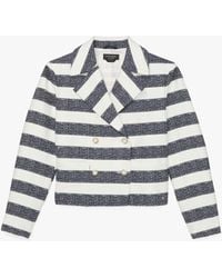 Kate Spade - Tweed-Jacke Mit Matrosenstreifen - Lyst
