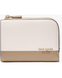 Kate Spade - Kate Spade Devin Colorblocked Small Compact Wallet - Lyst