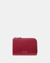 Kate Spade - Pebbled Leather Mini Zip Card Case - Lyst