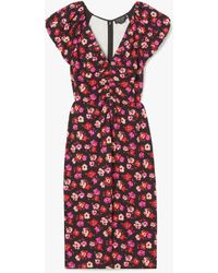 Kate Spade - Fall Poppies Ruched Ponte Dress - Lyst