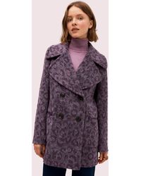 Kate Spade Brushed Leopard Peacoat - Purple