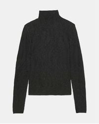 Kate Spade - Lace Knit Turtleneck Top - Lyst
