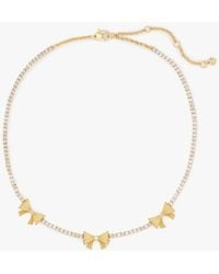 Kate Spade - Wrapped In A Bow Tennis Necklace - Lyst