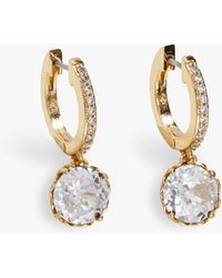 Kate Spade - That Sparkle Pavé Mini Hoops - Lyst