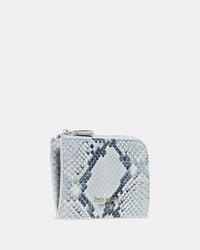 Kate Spade - Snake Embossed Mini Zip Card Case - Lyst