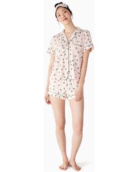 Kate Spade Pineapple Short Sleeve Boxer Pyjamas Set - Pink