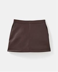 Kate Spade - Faux Nappa Mini Skirt - Lyst