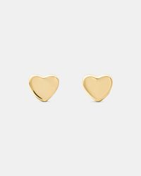 Kate Spade - Kate Spade You'Re A Gem Metal Mini Heart Studs - Lyst