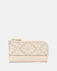 Kate Spade - Kate Spade Devin Spade Flower Jacquard Bifold Wallet - Lyst