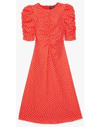 Kate Spade - Spring Time Dot Ruched Dress - Lyst