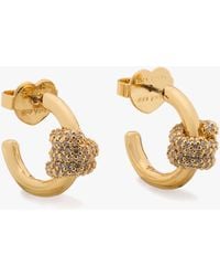 Kate Spade - Ropes & Knots Pave Huggies - Lyst