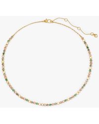 Kate Spade - Sweetheart Delicate Tennis Necklace - Lyst