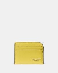 Kate Spade - Devin Glazed Leather Card Holder - Lyst