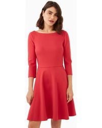 Kate Spade Colorblock Bell Sleeve Ponte Dress in Red | Lyst