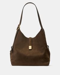 Kate Spade - Deco Suede Large Shoulder Bag - Lyst