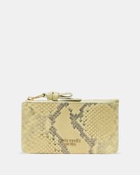 Kate Spade - Loop Snake Embossed Zip Card Case - Lyst