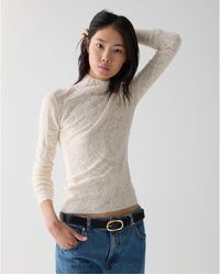 Kate Spade - Lace Knit Turtleneck Top - Lyst
