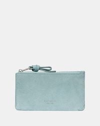 Kate Spade - Kate Spade Loop Suede Zip Card Case - Lyst